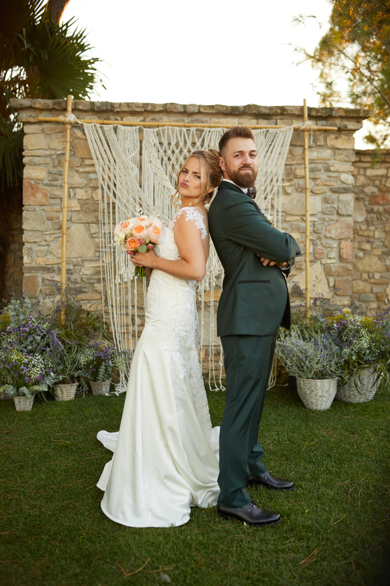 novios foto en el jardin