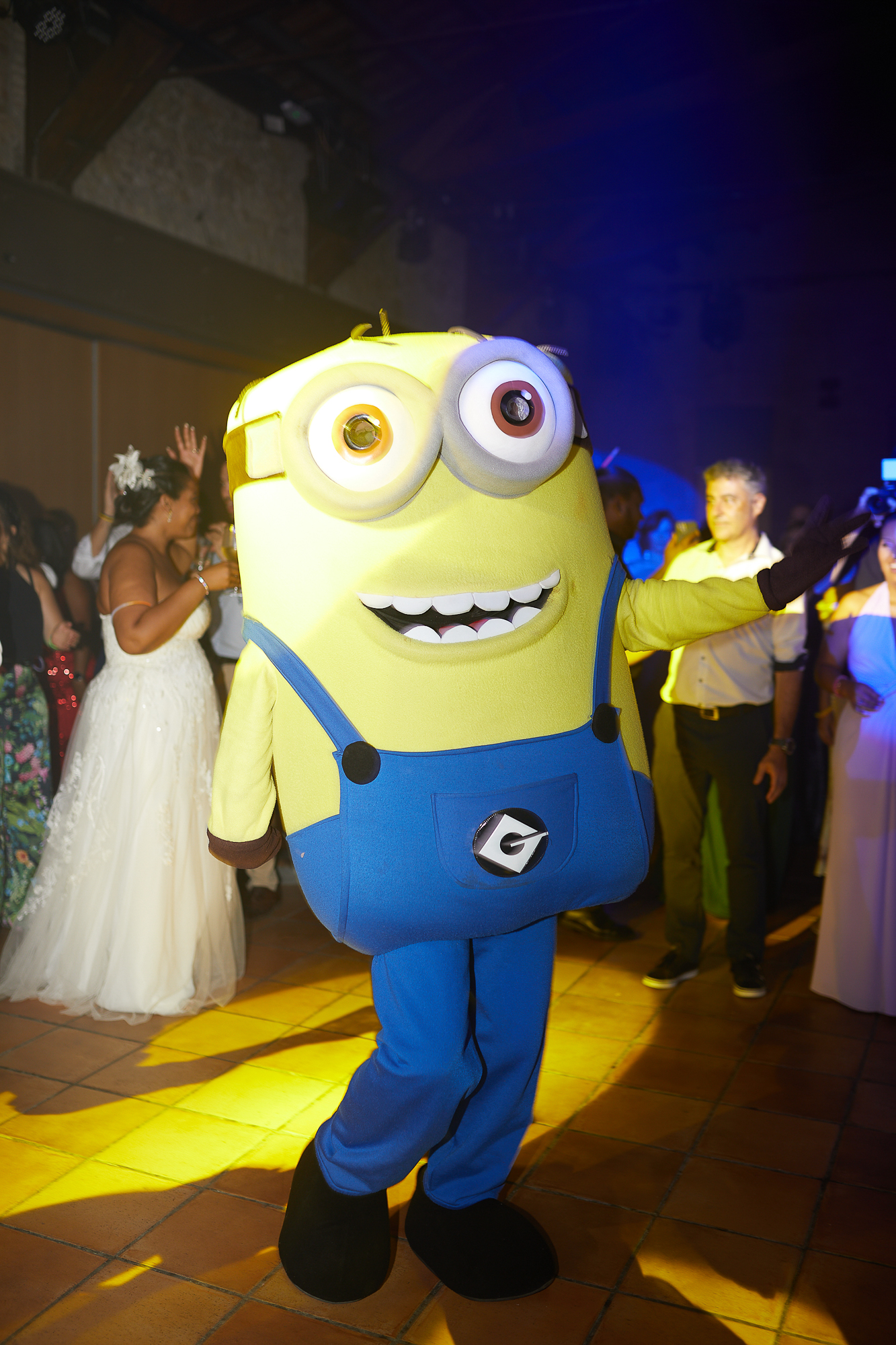 minion en la fiesta de la boda