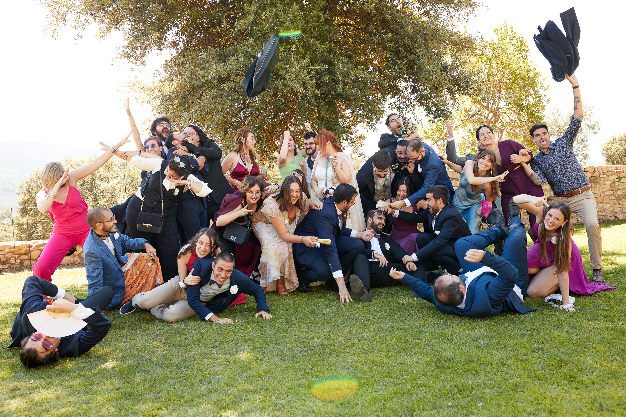 foto de boda grupal divertida