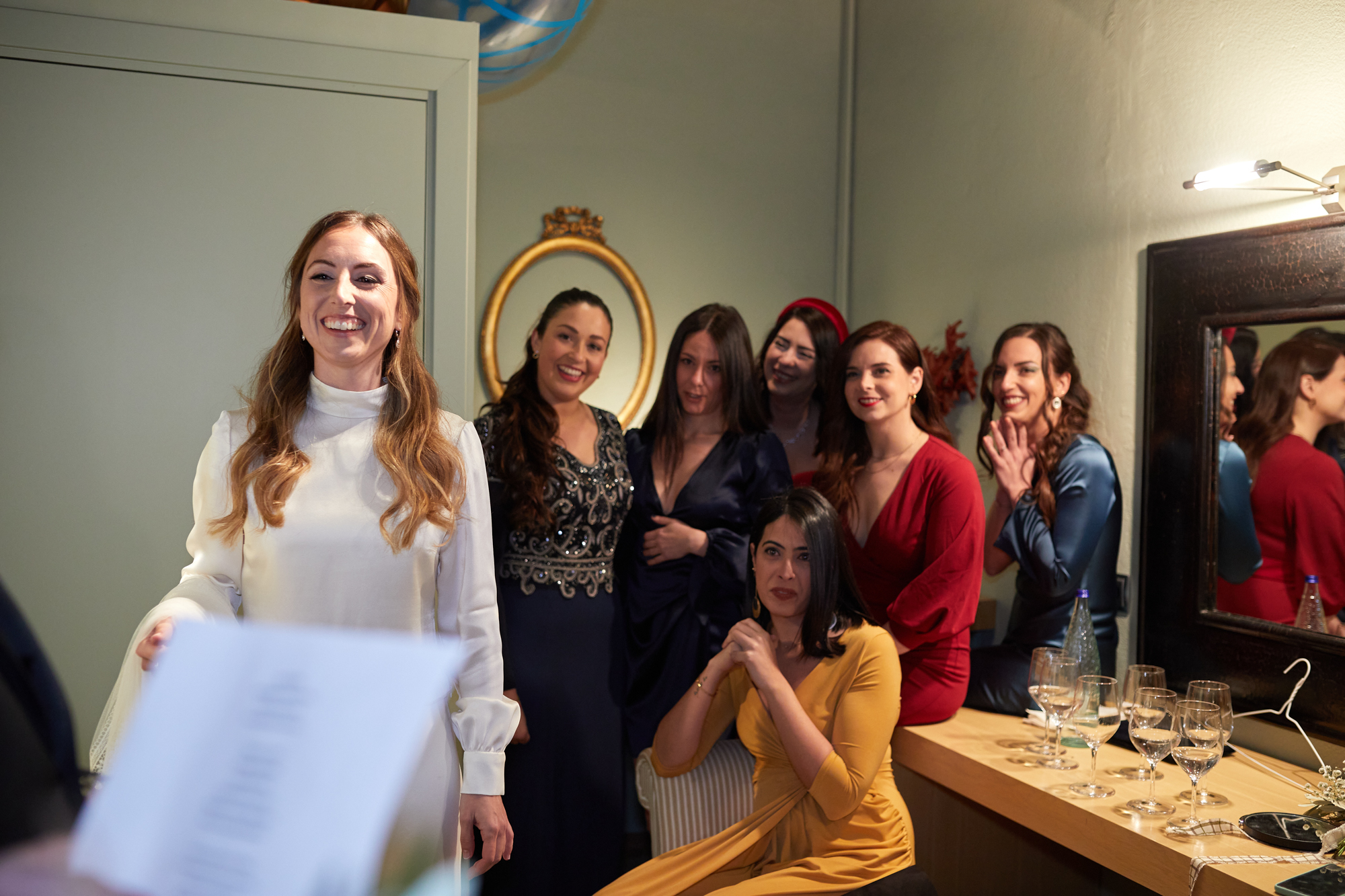 la novia con las damas de honor
