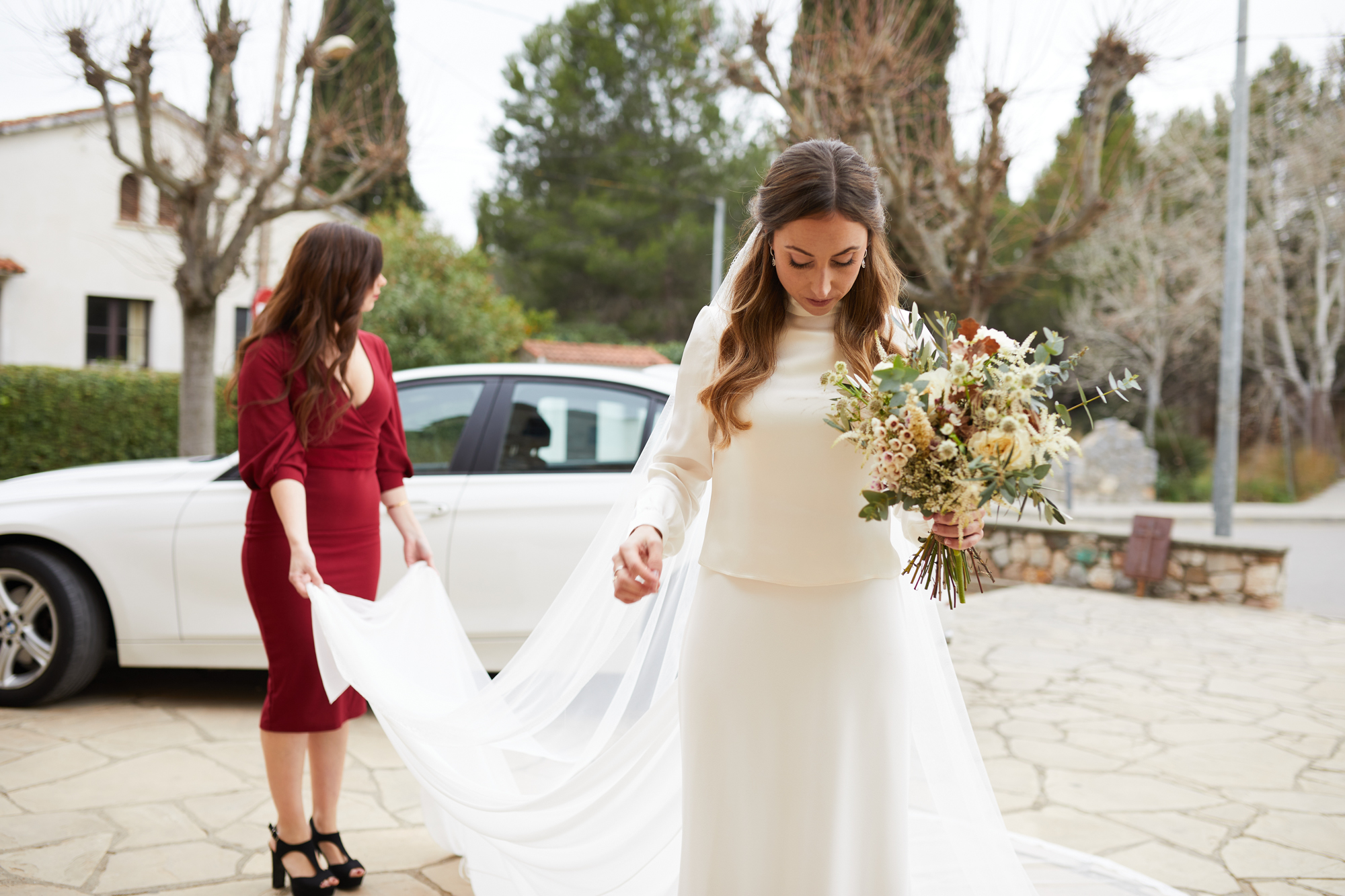 llegada de la novia a la iglesia