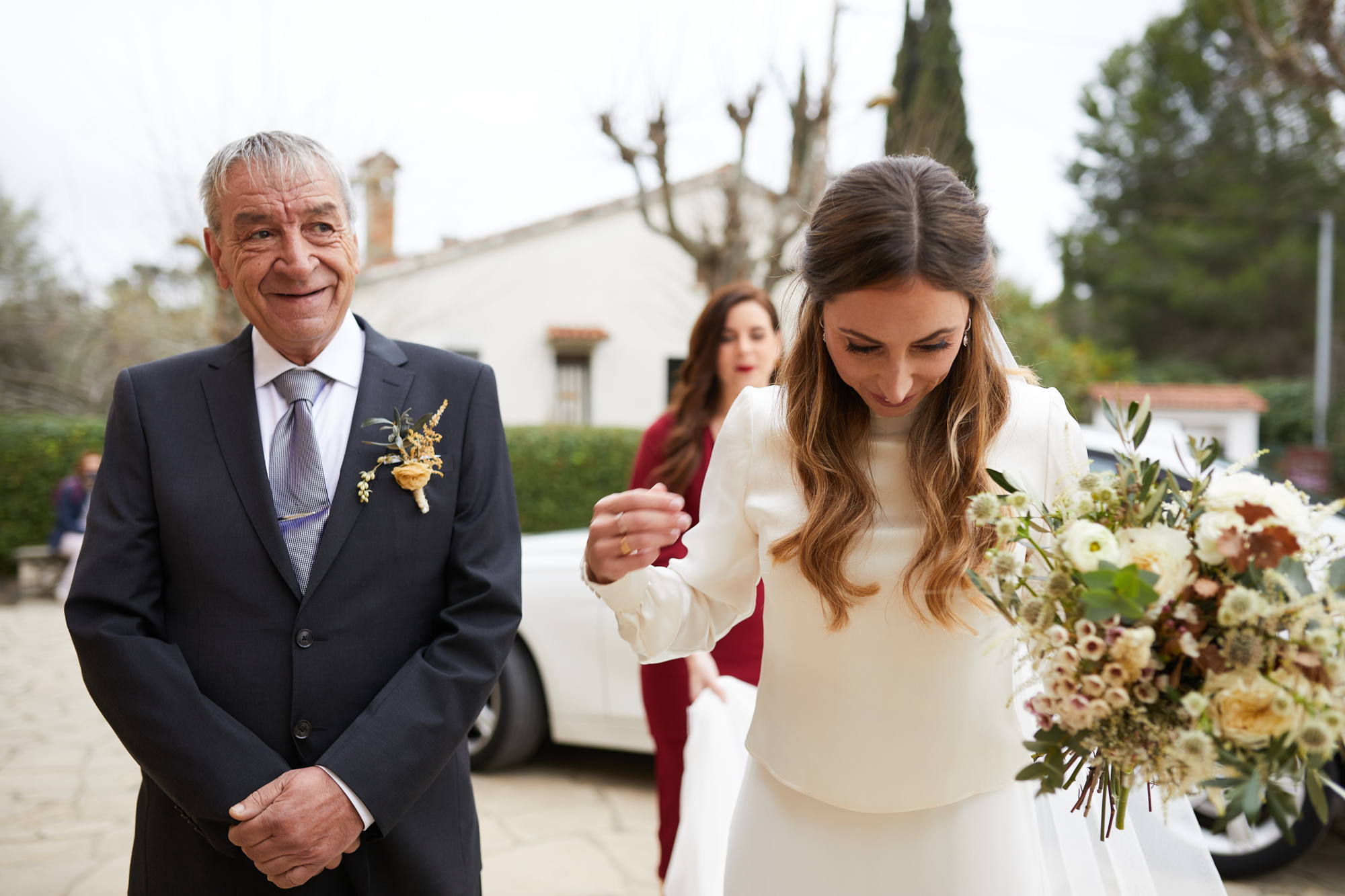 llegada de la novia a la iglesia