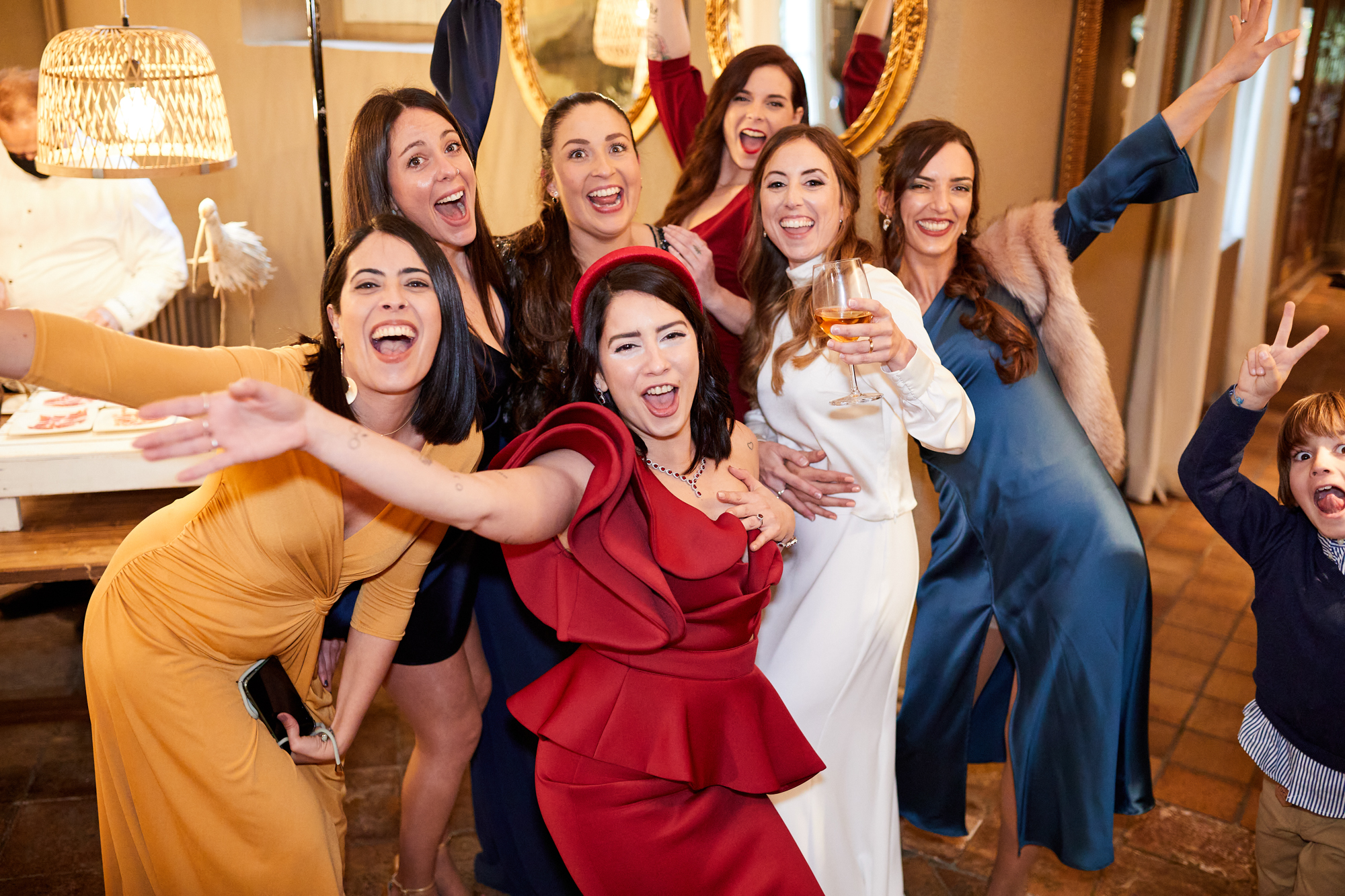 damas de honor con la novia