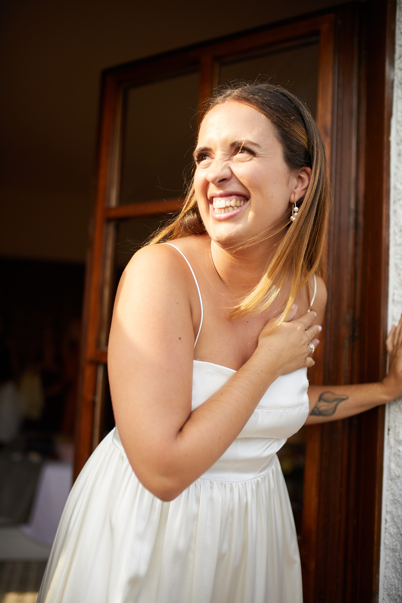 novia sonriente