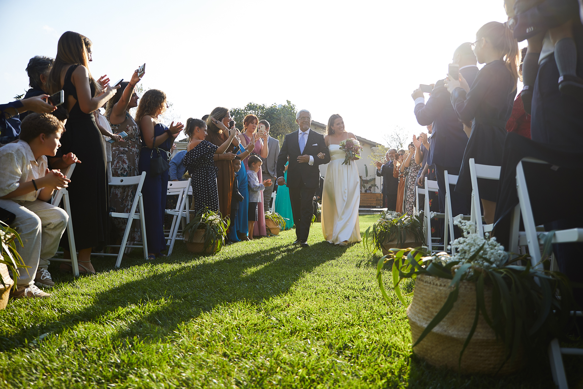 entrada de la novia con su padre