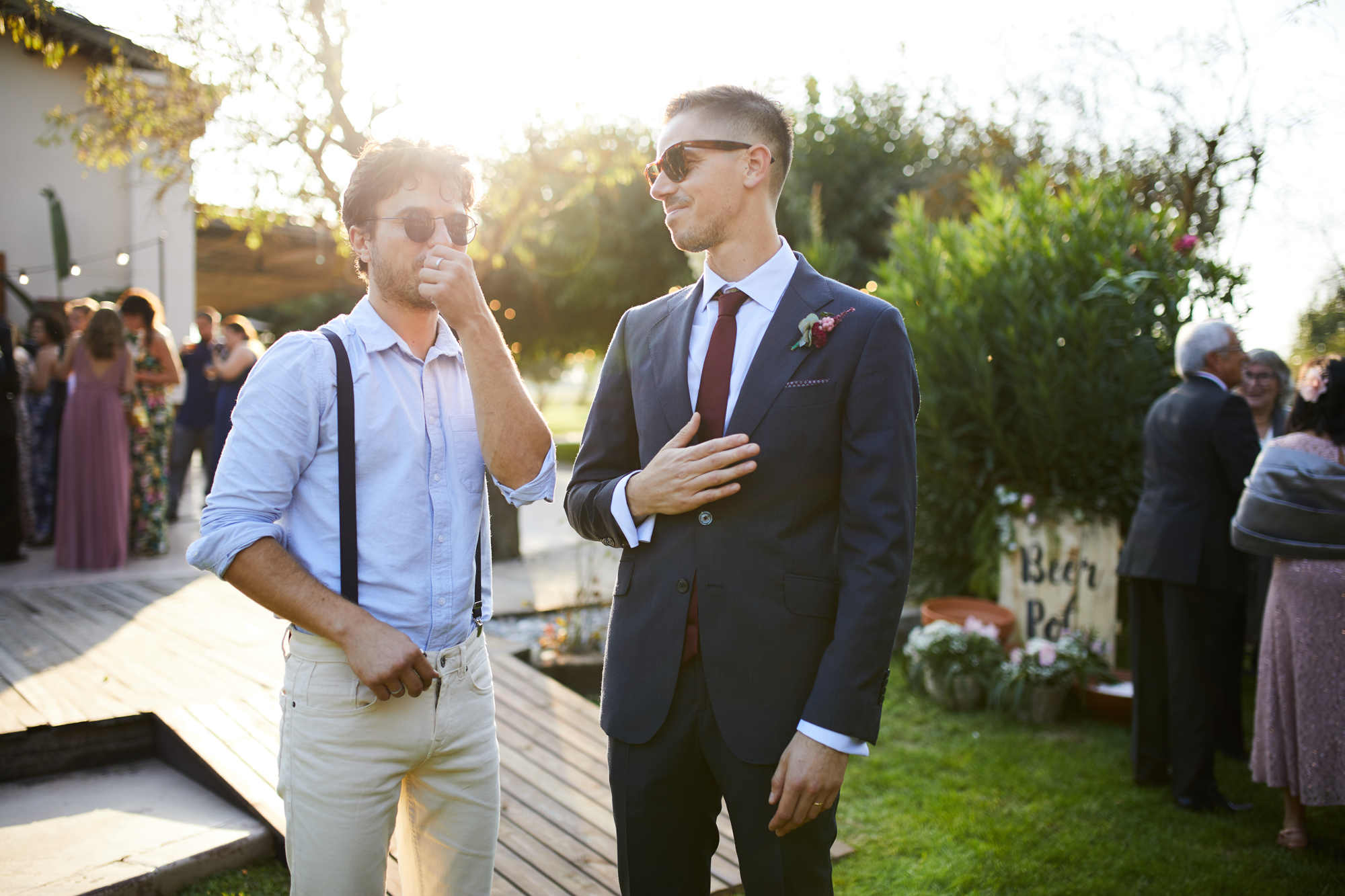 el novios con los invitados