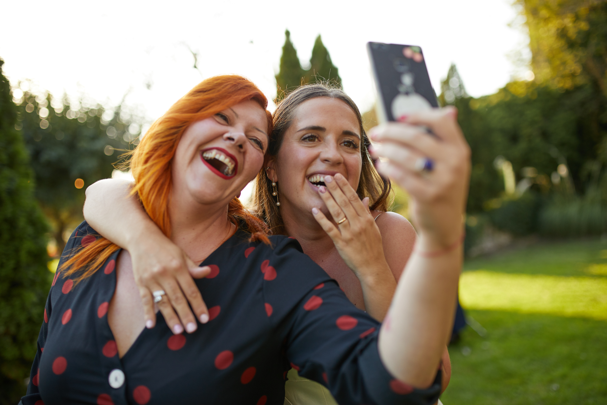 foto selfie con la novia