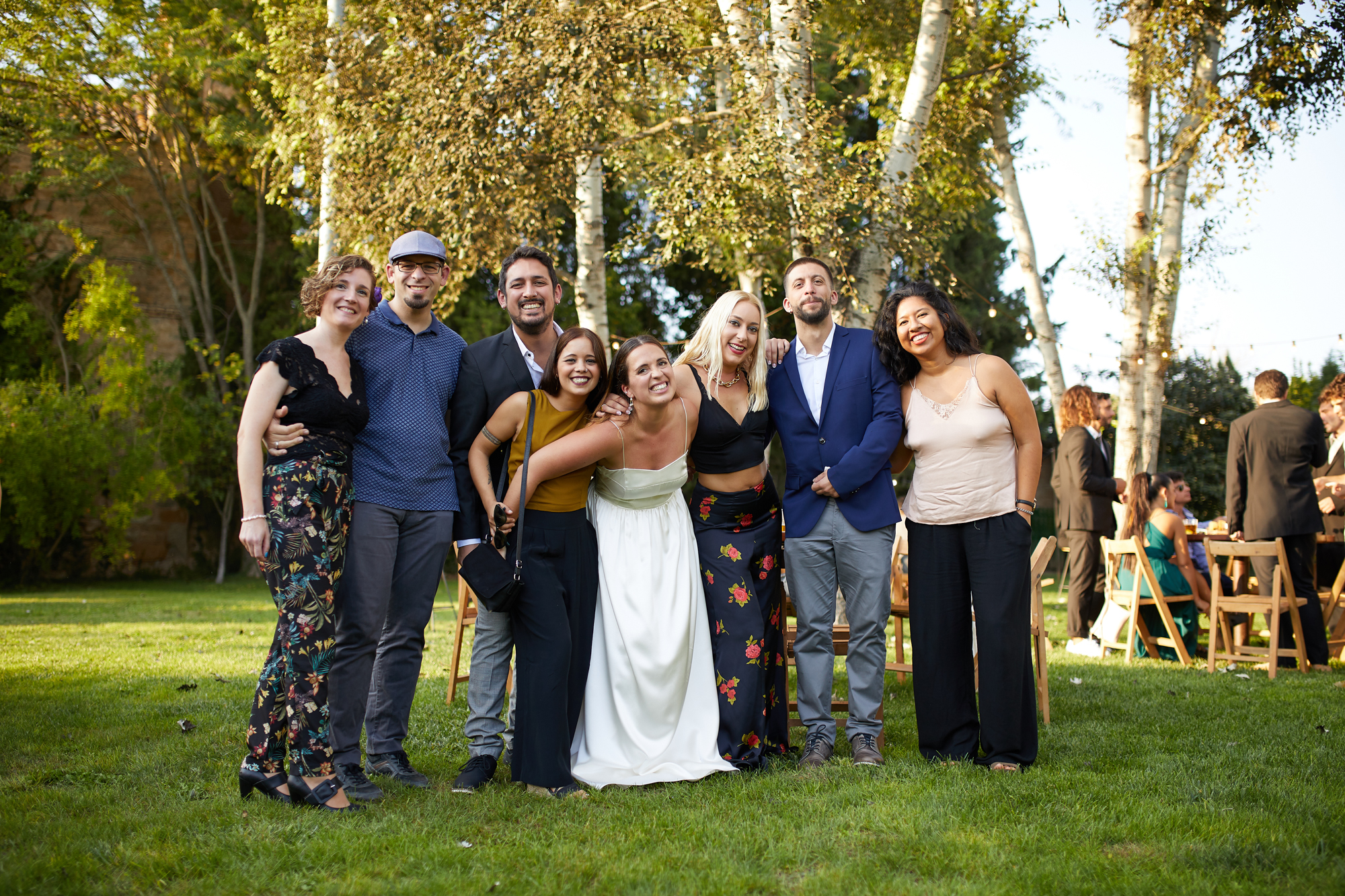 foto de la familia con la novia