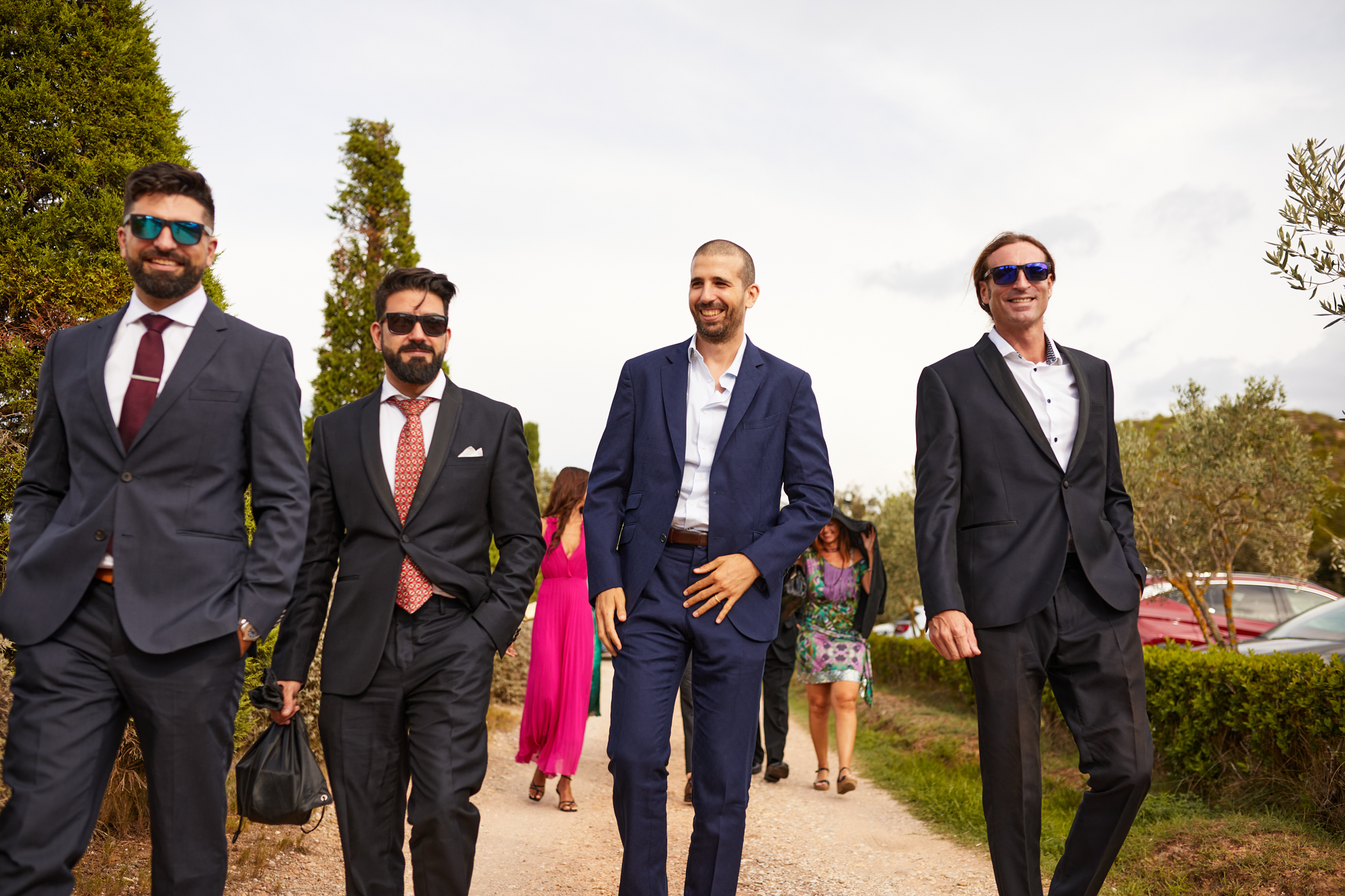 llegada de los invitados de boda