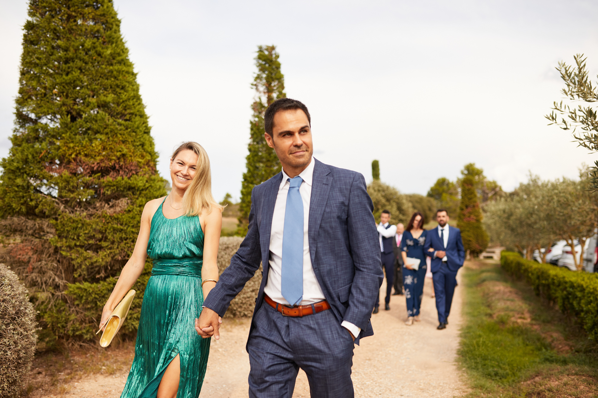 llegada de los invitados de boda